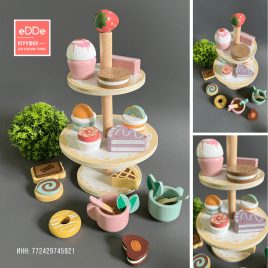 Детский игрушечный сюжетно-ролевой набор десертов и посуды «Дегустация Тортиков с чаем» 